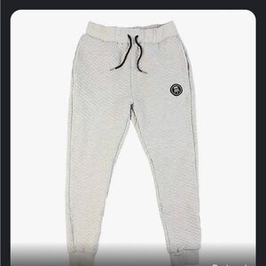 Barstool quilted gray joggers size small